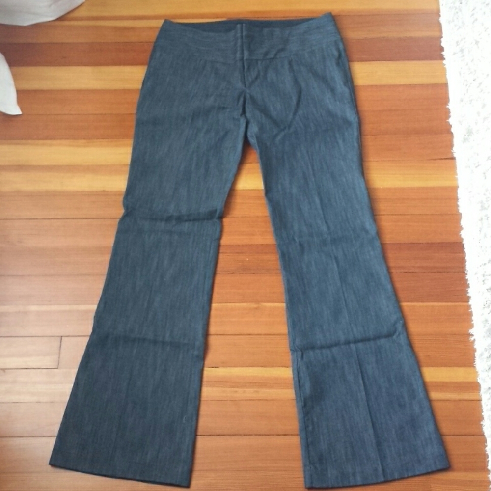 Denim look dress pants